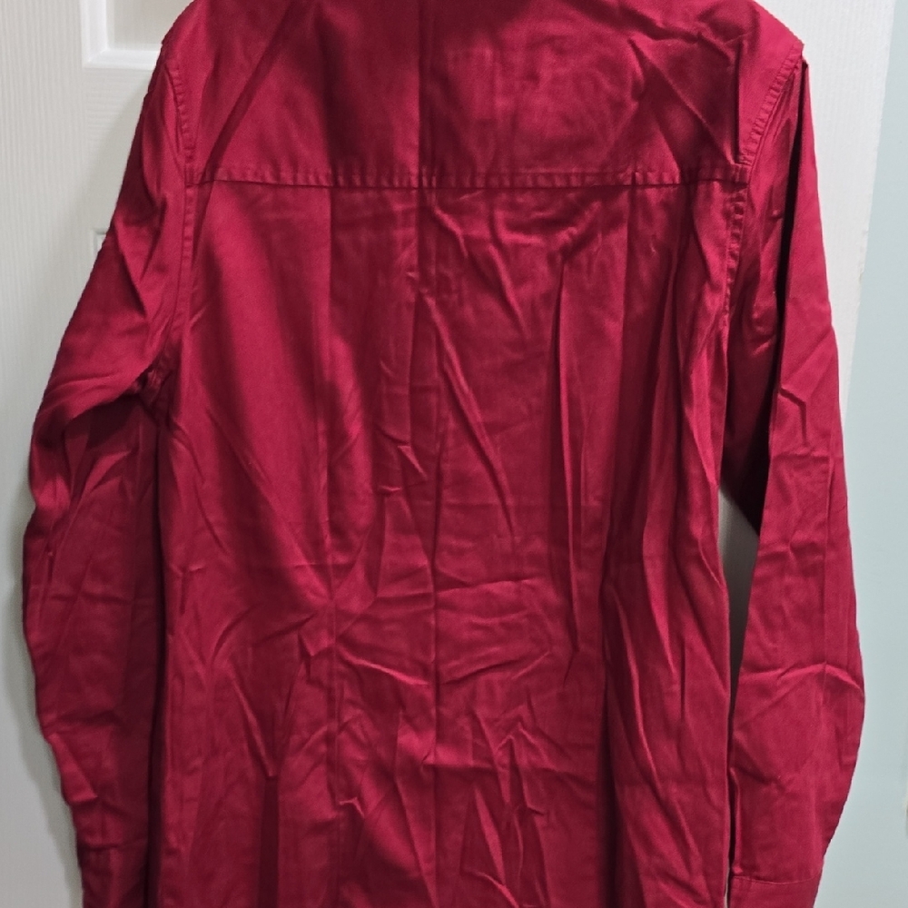 Classic Button-Down Red Shirt - image 8